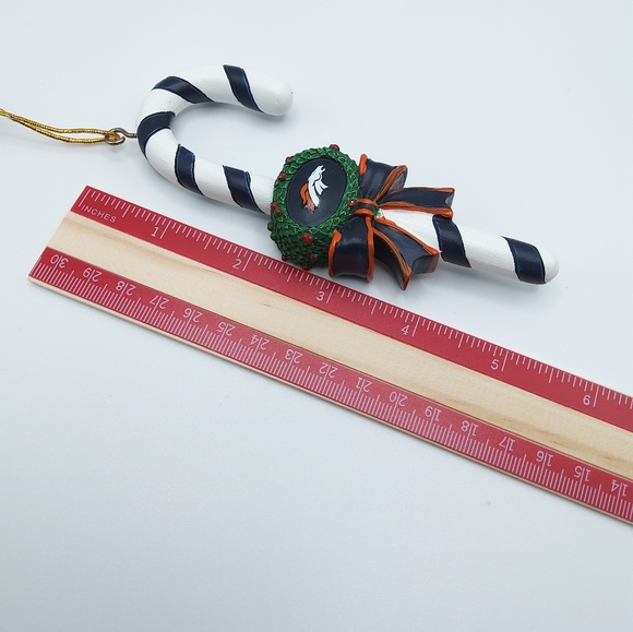 Denver Broncos Candy Cane Ornament - Picture 5 of 5